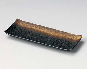 【まとめ買い10個セット品】和食器 イ140-058 黒信楽さんま皿【キャンセル/返品不可】