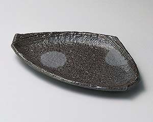 【まとめ買い10個セット品】和食器 ネ144-058 炭化土三角7.5皿【キャンセル/返品不可】