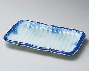 【まとめ買い10個セット品】和食器 ツ148-078 呉須刷毛角焼物皿【キャンセル/返品不可】