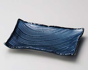 和食器 イ162-178 紺ナマコ31角皿【卸問屋名調 おしゃれ 食器 テーブルウェア 業務用 居酒屋 レストラン 喫茶店 ホテル 家庭用】