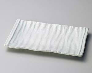 【まとめ買い10個セット品】和食器 キ165-078 白マット長角大皿【キャンセル/返品不可】