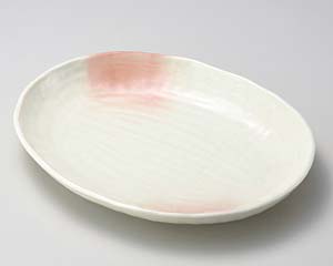 【まとめ買い10個セット品】和食器 ホ168-048 ピンク吹だえん大皿【キャンセル/返品不可】