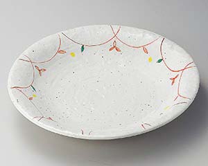 和食器 ミ173-088 粉引小花尺皿【卸問屋名調 おしゃれ 食器 テーブルウェア 業務用 居酒屋 レストラン 喫茶店 ホテル 家庭用】