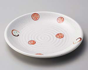 【まとめ買い10個セット品】和食器 テ176-068 粉引丸紋9.0皿【キャンセル/返品不可】