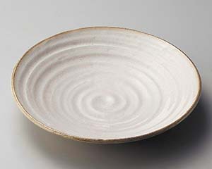 【まとめ買い10個セット品】和食器 ハ179-058 粉引荒引大皿【キャンセル/返品不可】