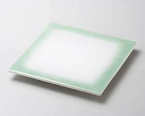 【まとめ買い10個セット品】和食器 ミ186-208 ヒワ吹正角25cm陶板皿【キャンセル/返品不可】