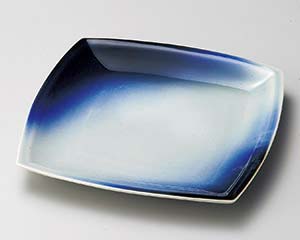 【まとめ買い10個セット品】和食器 ロ189-248 蒼空角皿(小)【キャンセル/返品不可】