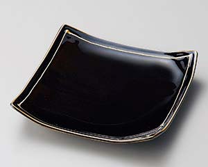 【まとめ買い10個セット品】和食器 ア189-218 琥珀22cmスクエアプレート【キャンセル/返品不可】