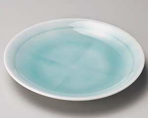 【まとめ買い10個セット品】和食器 ホ228-338 青白磁十字4.0皿【キャンセル/返品不可】