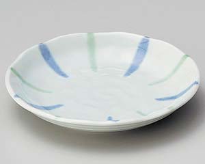 【まとめ買い10個セット品】和食器 ヤ231-018 青磁十草5.0皿【キャンセル/返品不可】