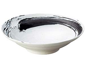 【まとめ買い10個セット品】和食器 ワ244-068 白玉粉引内黒刷毛尺鉢【キャンセル/返品不可】