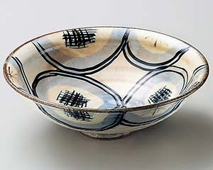 【まとめ買い10個セット品】和食器 テ262-048 粉引呉須丸紋丸6.5鉢【キャンセル/返品不可】