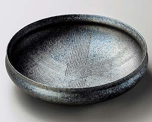 【まとめ買い10個セット品】和食器 メ262-098 黒窯変クシ目7.3丸鉢【キャンセル/返品不可】