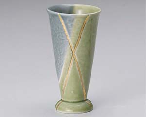 【まとめ買い10個セット品】和食器 ア273-018 若草金彩ゴブレット【キャンセル/返品不可】