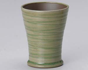 【まとめ買い10個セット品】和食器 オ277-258 ビールカップグリーン【キャンセル/返品不可】