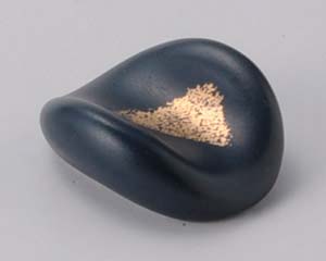 【まとめ買い10個セット品】和食器 テ288-378 金彩紺マットまゆ箸置【キャンセル/返品不可】