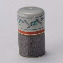 【まとめ買い10個セット品】和食器 イ296-208 鉄砂唐草塩入(一ツ穴)【キャンセル/返品不可】