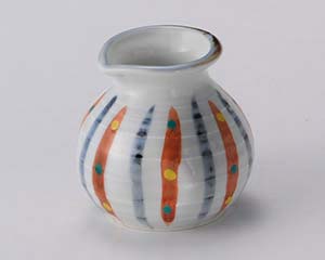 【まとめ買い10個セット品】和食器 テ302-398 水玉十草徳利(小)【キャンセル/返品不可】