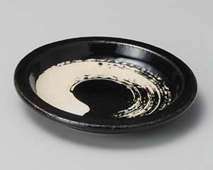 【まとめ買い10個セット品】和食器 ロ304-398 黒釉白刷毛薬味皿【キャンセル/返品不可】