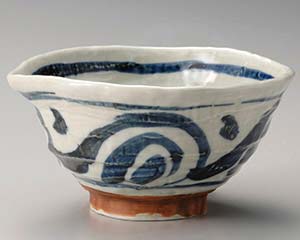 【まとめ買い10個セット品】和食器 ユ324-038 トチリ草紋 変型5.5丼【キャンセル/返品不可】