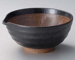 【まとめ買い10個セット品】和食器 ユ324-138 黒結晶片口5.0丼【キャンセル/返品不可】