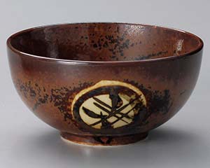 【まとめ買い10個セット品】和食器 ト323-318 錆丸紋5.0深口丼【キャンセル/返品不可】