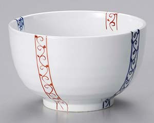 和食器 オ328-088 二色帯唐草5.5夏目丼【卸問屋名調 おしゃれ 食器 テーブルウェア 業務用 居酒屋 レストラン 喫茶店 ホテル 家庭用】