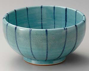 【まとめ買い10個セット品】和食器 テ322-318 トルコ青十草5.5釜上丼【キャンセル/返品不可】