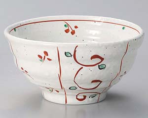 【まとめ買い10個セット品】和食器 ア328-278 赤絵間取絵6.0おもしろ丼【キャンセル/返品不可】