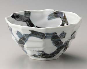 【まとめ買い10個セット品】和食器 ミ333-158 染付タコ唐草ケズリ八角小丼【キャンセル/返品不可】