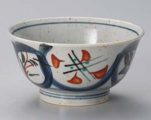 【まとめ買い10個セット品】和食器 テ331-318 益子赤丸紋5.5深口丼【キャンセル/返品不可】