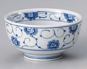 【まとめ買い10個セット品】和食器 ヨ342-278 染付優花4.0京丼【キャンセル/返品不可】