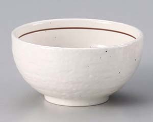 【まとめ買い10個セット品】和食器 ヤ342-118 粉引ライン5.0石目丼【キャンセル/返品不可】