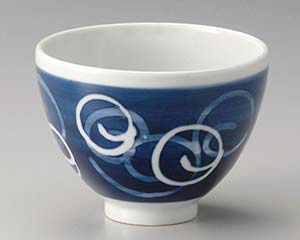 【まとめ買い10個セット品】和食器 ネ345-258 呉須抜き唐草4.5のっぽ丼【キャンセル/返品不可】