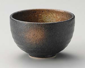 【まとめ買い10個セット品】和食器 カ353-278 黒備前吹きいっぷく碗【キャンセル/返品不可】