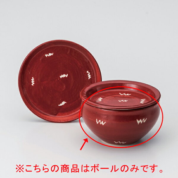 【まとめ買い10個セット品】和食器 オ358-198 NEW蓋DON羅先赤4.0ボール【キャンセル/返品不可】