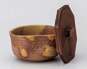 【まとめ買い10個セット品】和食器 ア359-068 一押し備前風飯器(蓋付)【キャンセル/返品不可】