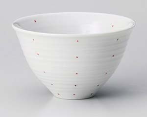 【まとめ買い10個セット品】和食器 ユ367-418 紅 ドット飯碗(小)【キャンセル/返品不可】