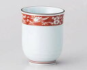 【まとめ買い10個セット品】和食器 ウ377-238 赤濃花鳥長湯呑【キャンセル/返品不可】