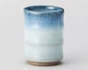 【まとめ買い10個セット品】和食器 テ380-198 青流し切立湯呑(小)【キャンセル/返品不可】
