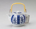【まとめ買い10個セット品】和食器 キ396-268 間取古染花6号土瓶(茶こし付)【キャンセル/返品不可】