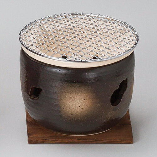 【まとめ買い10個セット品】和食器 ス416-108 伊勢コンロ丸5号(金網・敷板付)【キャンセル/返品不可】