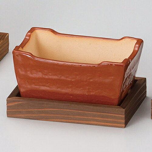 和食器 メ416-228 赤楽長角皿コンロ(敷板付)【卸問屋名調 おしゃれ 食器 テーブルウェア 業務用 居酒屋 レストラン 喫茶店 ホテル 家庭用】