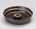【まとめ買い10個セット品】 ミ748-058 黒オリベ花型6寸灰皿【キャンセル/返品不可】