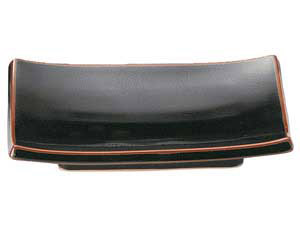 【まとめ買い10個セット品】和食器 ツ437-238 ゆず天目 焼物皿【キャンセル/返品不可】