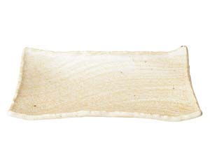 【まとめ買い10個セット品】和食器 オ423-298 窯変志野 31cm長角皿【キャンセル/返品不可】