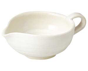 【まとめ買い10個セット品】和食器 ミ059-088 手造りモダン粉引(土物)手付きドレッシング【キャンセル/返品不可】