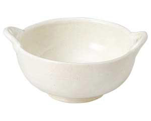 【まとめ買い10個セット品】和食器 ミ059-278 手造りモダン粉引(土物)手付き4.0ボール【キャンセル/返品不可】