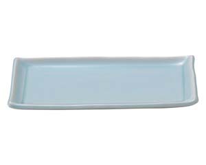 【まとめ買い10個セット品】和食器 イ445-248 青白磁唐草 長角9.0突出皿【キャンセル/返品不可】