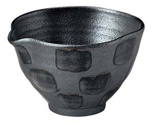 【まとめ買い10個セット品】和食器 ロ430-118 黒市松 片口鉢【キャンセル/返品不可】